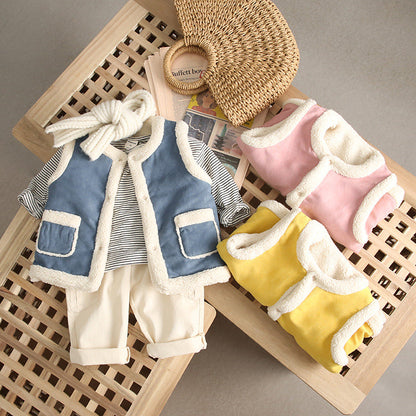 Children's down cotton vest