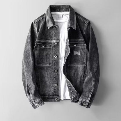 Spring And Summer New Men's Denim Coat Retro Handsome Korean Style Jacket